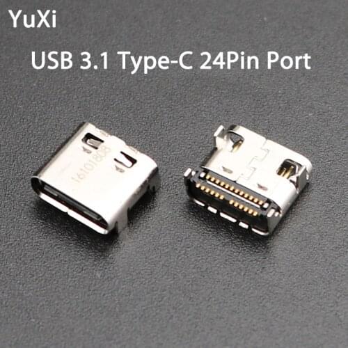 YuXi Type-C USB 3.1 Charging Port Socket Connector Plug Micro Jack 24Pin USB Data Dock Repair Replacement parts