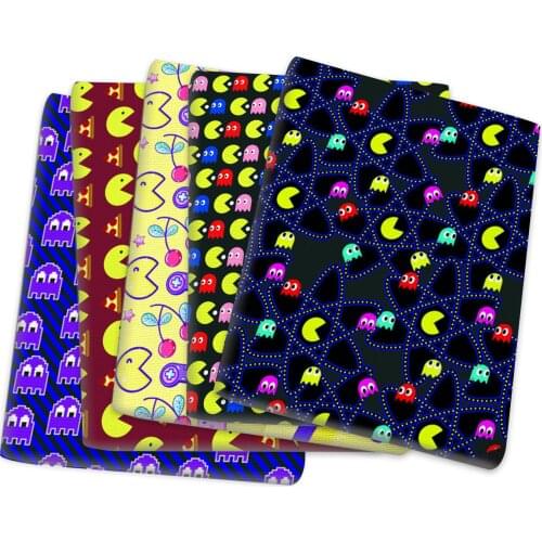 Eat Cartoon Patchwork Printed Polyester Cotton Fabric For Tissue Sewing Quilting Fabrics Needlework Material DIY Handmade,c15833