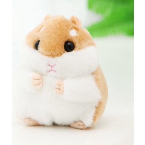 Cute Girls Fluffy Mini Hamster Keychain Women Faux Fur Pompom Key Chain Trinkets Handbag Car Key Ring Holder Jewelry Party Gift