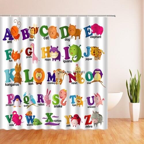 Unicorn Shower Curtains Cartoon lovely Bath Curtains Bathroom Waterproof Polyester Decor Shower Curtain 240*180cm With Hooks