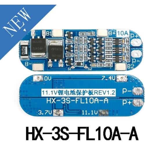 3S 10A 11.1V 12V 12.6V BMS 18650 Lithium Battery Charger Protection Board Li-Ion Lipo Battery Charging Module Cell Circuit Board