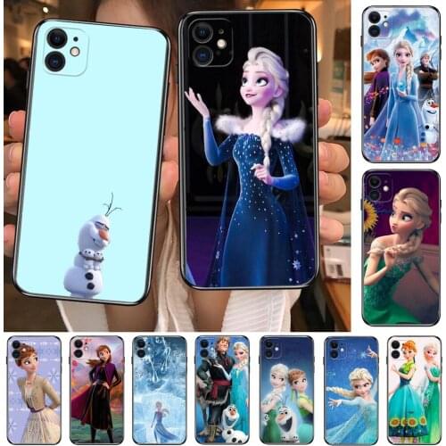 Anna Frozen Girl Phone Cases For iphone 11 Pro Max case 12 Pro Max 8 PLUS 7 PLUS 6S iphone XR X XS mini mobile cell women