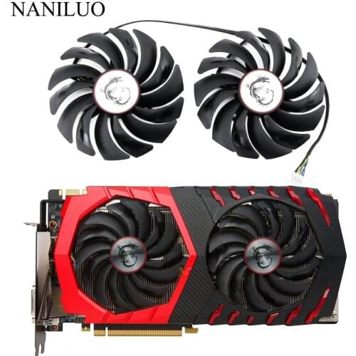 2PCS DC12V 0.40A 4PIN PLD10010S12HH FOR MSI RX470 480 570 580 GTX1080Ti 1080 1070 1060 GAMING Graphics Card Cooler Fan PLD10010B