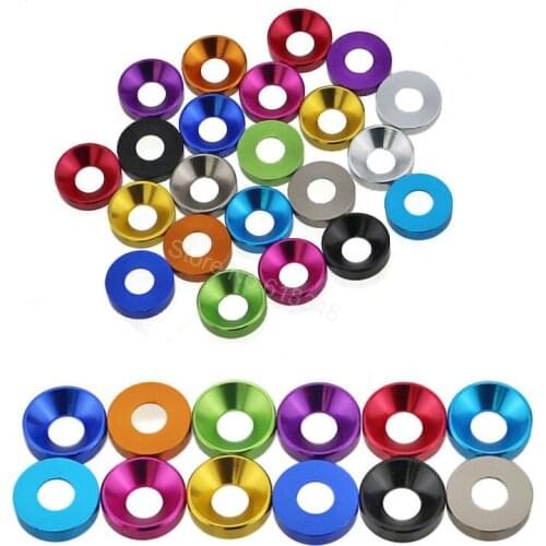 8PCS Aluminum M4 Countersunk Washer Flat Head Screws Bolts For Hobby RC Models Car Quadcopter Parts Replacement Anodized