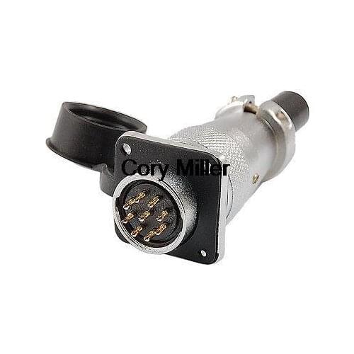 AC 250V 10A 9 Pins Aviation Circular Connector Adapter
