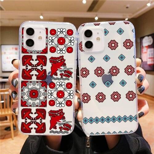 Art openwork design flower Phone Cases Transparent For iphone X XR XS MAX 12 11 Pro Max 7 8 plus 6s plus SE 2020 Cover