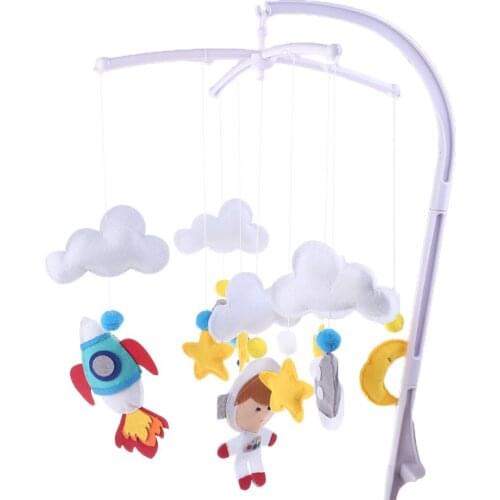 Baby Cloud Star Mobile Rattles Toys Handmade Non-woven Bed Bell Wind Chimes Kid Children Room Bed Stroller Hanging Decoration