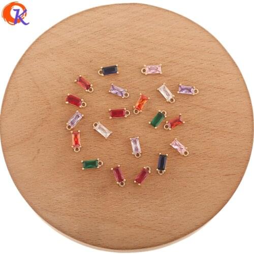 Cordial Design 100Pcs 4*9MM Jewelry Accessories/Hand Made/Crystal Charms/Earrings Connectors/Pendant/DIY Making/Earring Findings