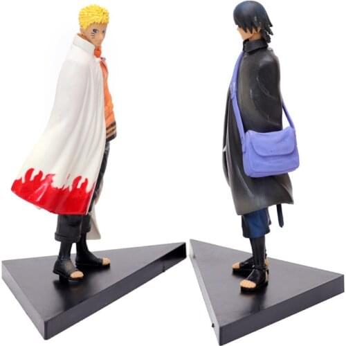 Anime Naruto Uzumaki Naruto Uchiha Sasuke 17CM Action Figure PVC Model Collectible Figurine Toy Doll 2pcs/lot
