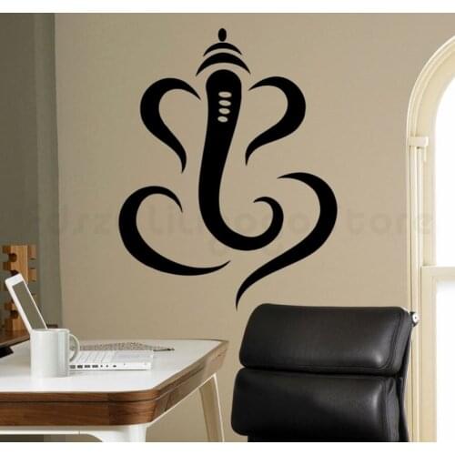 Hinduskie Ganesha pan Vinyl kalkomania ścienna proste słoń indyjski naklejki ścienne wnętrze domu dekoracja sypialni azja H721