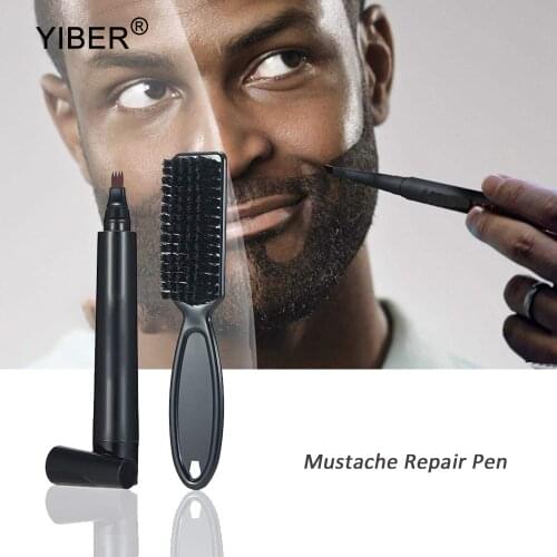 Beard Pencil Filler Facial Hair Sideburn Mustache Repair Shape Regrowth Pen Beard Enhancer Nourish Drawing Pen Anti Hair Loss