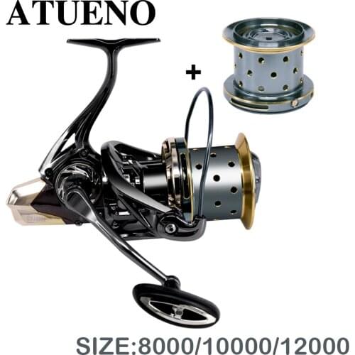 ATUENO Fishing Reel Max Drag 20KG 11+1BB All Metal Double Spool Spinning Reel Carp Saltwater Bass Pike Wheel