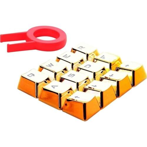 12 ABS Double Shot Injection Backlit Keycaps for Mechanical Gaming Keyboards with Key Puller