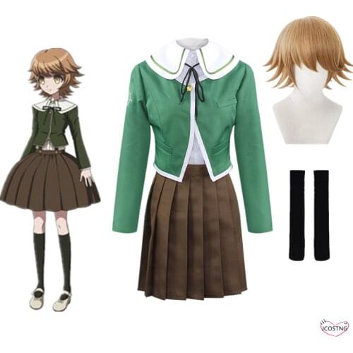 Anime Cosplay Costume Danganronpa Kuma Chihiro Fujisaki Cosplay Costume Womens JK Uniforms Suit Hallowen Party Cosplay Costume