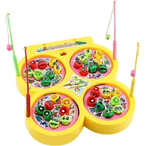 Outdoor Creative Childrens Puzzle Rotating Disk Electric Magnetic Fishing Toy Boy Girl Christmas Birthday Gift Love Gift