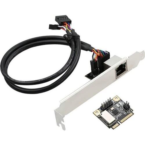 Mini PCI-E to Gigabit Network Card 1000M RJ45 Port Wired PCIe Desktop PC Network Card RTL8111H Mini PCI Express Adapter