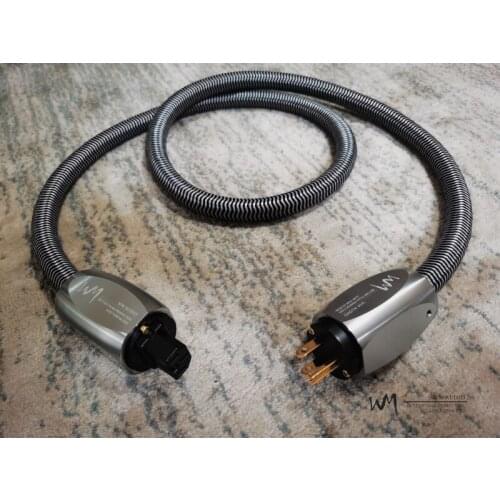 Latest WM AUDIO POWER CABLE 1.5 M fever HIFI audio power cord 6 square copper plating 18K gold silicone audio power cord