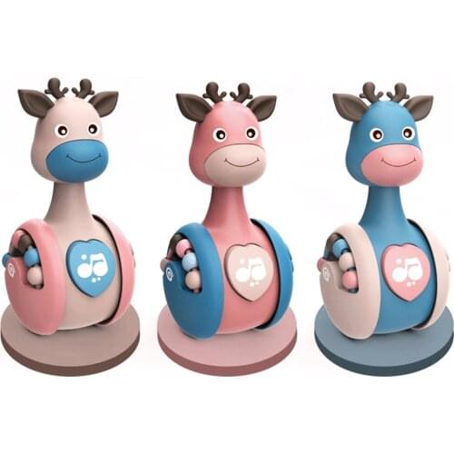 Fawn Baby Tumbler Rattle Learning Educational Toy 0 12 Months Baby Childrens Car Ringtones Educational Toy