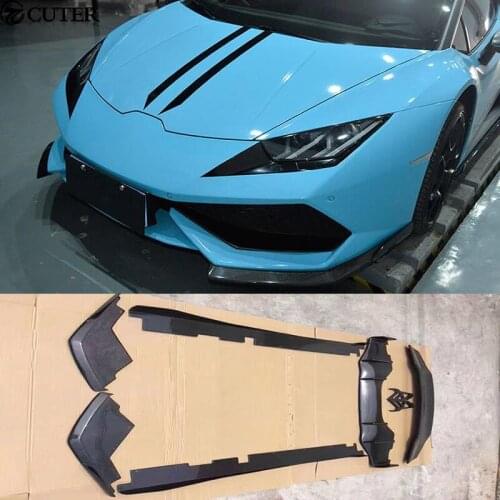 LP610 Carbon Fiber Front Bumper Splitters Rear diffuser side skirts rear spoiler For Lamborghini Huracan LP610 DMC style 14-17
