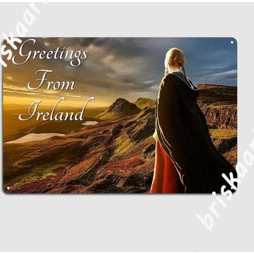 Greetings From Ireland Greetings Card Metal Plaque Poster Plaques Cinema Classic Cinema Kitchen Tin sign Poster