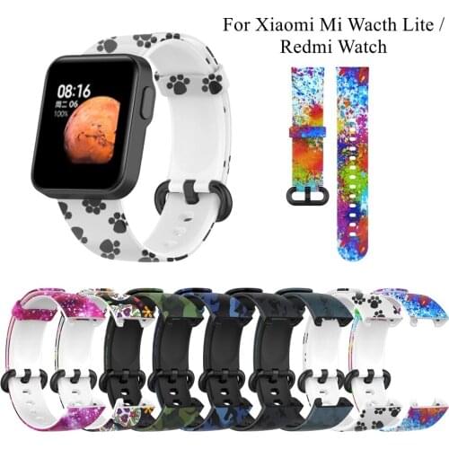 For Xiaomi Mi Watch Lite Strap Silicone Replacement Sport Band Printed Bracelet For Redmi Watch Wrist Wrist Strap Correa