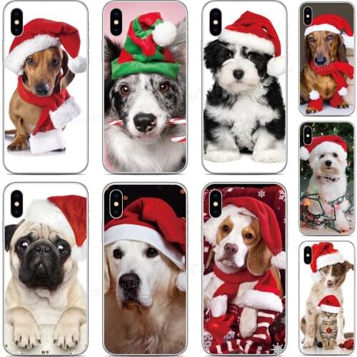 Printed Dog Christmas Cover For Vsmart Active 1 Plus Star 3 JOY 4 Live BQ Aquaris X2 X Pro U U2 Lite V VS Phone Case Fundas