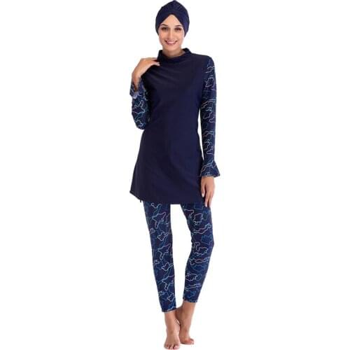 Modest Burkinis Plus Size Musulman Hajib Islamic Swimsuit For Women Muslim Swimwear Full Cover Conservative Swim Wear