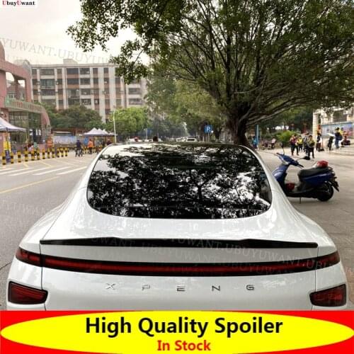 For XiaoPeng P7 Spoiler 2020-2021 High Quality ABS Platic Rear Wing Spoiler Car Tail Wing Decoration Glossy Black / Carbon Color