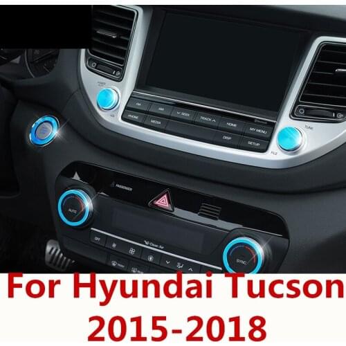Middle Control air conditioning switch Patch Interior decoration Auto Accessories Sequin For Hyundai Tucson 2015-2018