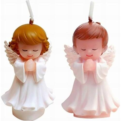 1pcs Wedding Favors and Gifts for guests Baby shower Birthday Party Angel Candles for cake Souvenirs decorations Supplies