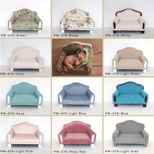 Vintage Newborn Photography bed Cute Baby Posing Bed Mini Sofa for Photo Shoot Ready to ship
