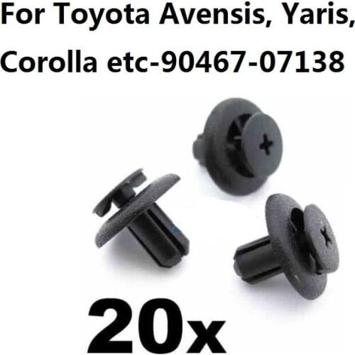 X20 Clips FOR Toyota Avensis& Yaris,&Corolla push Plastic Interior Trim Clips 90467-07138