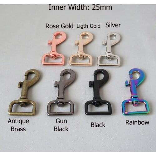 10Pcs 25mm Metal Buckle Swivel Lobster Clasp Carabiner Clip Loop Snap Hook For Dog Pet Leads Leash Lock Hardware DIY Accessory