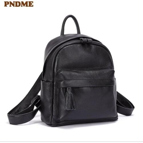 First layer cowhide womens backpack simple casual genuine leather bagpack high quality real leather ladie weekend party bookbag