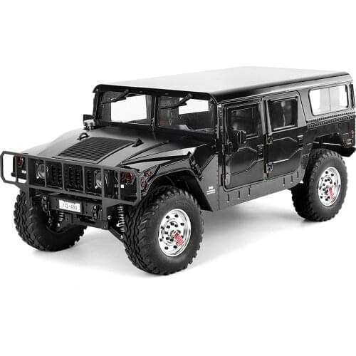 1/10 US American Hummer H1 Alloy Car Civilian Military 4WD 16CH RC Truck Upgrade With Sound and Light KEYIGE HG-P415