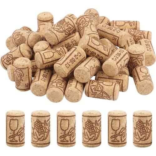 100pcs Natural Cork Stopper Reusable Wine Glass Bottle Sealing Cover Bottle Closure Wood Lid Cap Kitchen Bar Tools
