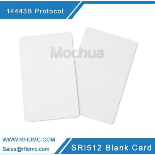 13.56MHz SRI512 Blank Card 14443B Protocol ISO14443 Type B 13.56 MHz Contactless Proximity Card 512-bit EEPROM