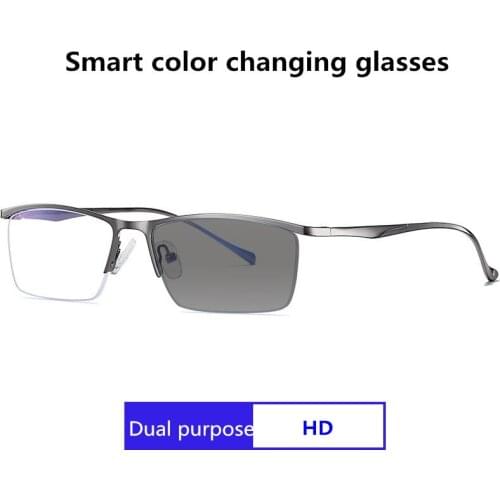 2020 designer brand men and women finished myopia glasses alloy discoloration sunglasses diopter -1.0-1.25 -1.5-1.75 -2.0~-3.5