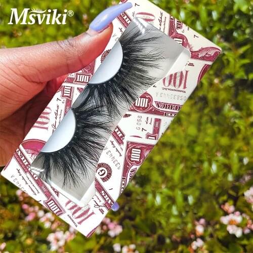 25mm Mink Lashes Package Wholesale Fluffy Wispy False Eyelashes Beauty Custom Box Bulk Reusable Eyelash Extension Makeup Volume
