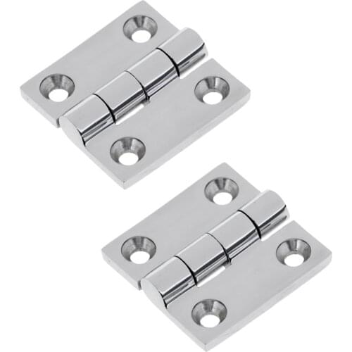 2x Heavy Duty Boar Hinge Flush Mount Deck Hardware for Boars Yacht Kayak - 1.5 x 1.5 inch - Durable 316 Stainless Steel
