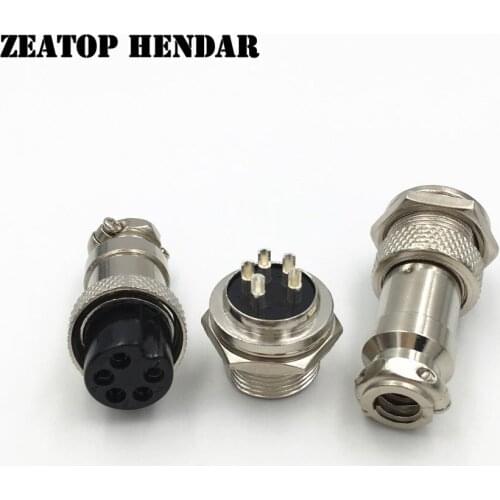 5Set GX16 Bulkhead 2 3 4 5 6 7 8 9 Pin XLR Audio Cable Plug Male Female Panel Chassis Mount Jack Kit 16mm Aviation Connector