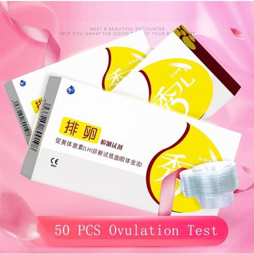50 PCS Reliable Ovulation Hcg Test Strips Kit With Urine Cup High Sensitivity Digital Ovulation Test 99% Accuracy Predictor
