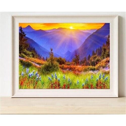 5D Diamond Embroidery Paintings square diy Diamond painting cross Stitch Green under the sun scenery diamond mosaic Room Decor