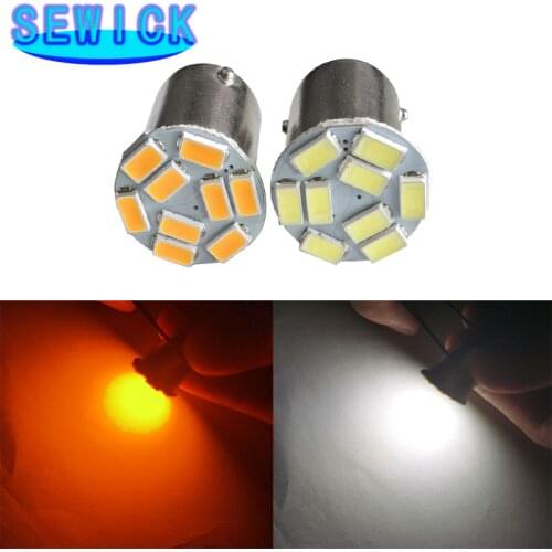 100X Auto LED S25 P21W 1156 BA15S 9 SMD 5630 1157 BAY15D turn signal Parking Backup Bulb Lamp White Red Blue Yellow DC 12V