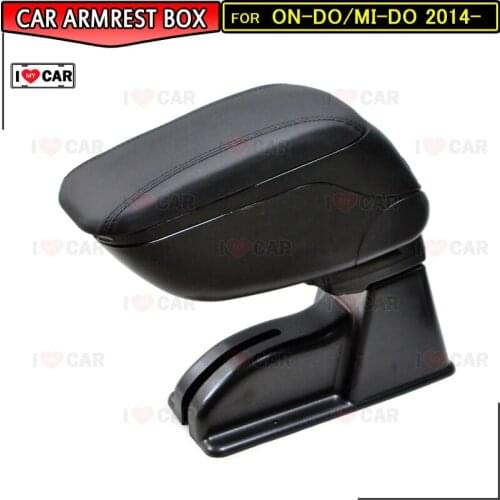 For Datsun On-Do/ Mi- Do 2014- car armrest storage box center console leather arm rest cup holder central part car styling MA