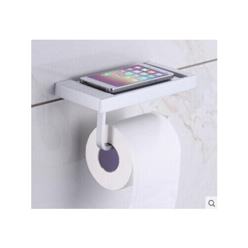 Vidric brief aluminum wall mounted Bathroom Lavatory Toilet Paper Holder Tissue Holder ,phone holder bathroom accessories