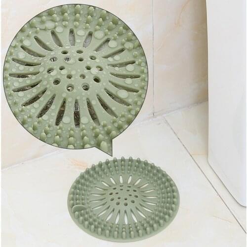 1pcs Sink Sewer Filter Portable Silicone Shower Drain Strainers Bathtub Stopper Kitchen Sink Cover Hair Catchers Anti Clogging