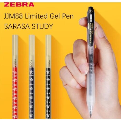ZEBRA SARASA JJM88 Gel Pen Study Limited Cherry 0.5mm Writing Point Black Red Blue Ink Kawaii School Supplies
