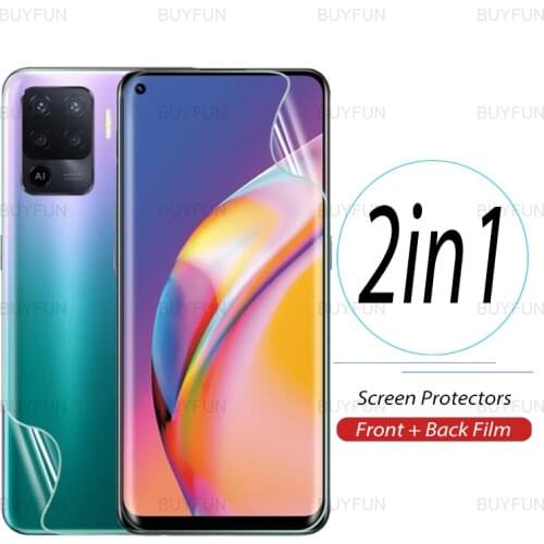 Front Back Hydrogel Film For Oppo Reno 5 Lite 6.43 inch 2in1 screen protector soft film for Reno 5 4G 5G Pro Plus 5F safety film