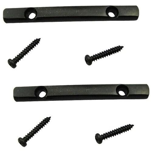 Guitar String Tree Guides String Retainer Bar for Strat Tele Guitar Replacement Parts, Black (Pack of 2 )